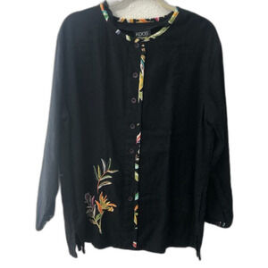 KOOS BLAZER LONG SLEEVE TROPICAL FERN SZ L